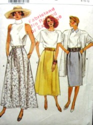 9850 EZ VOGUE STRT - FLARE LONGER SKIRT LENGTHS PATTERN 8-12,14-18 choice